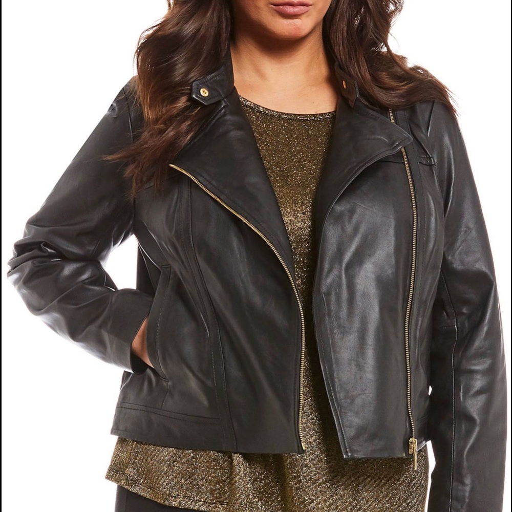 Michael Kors Leather Moto Jacket